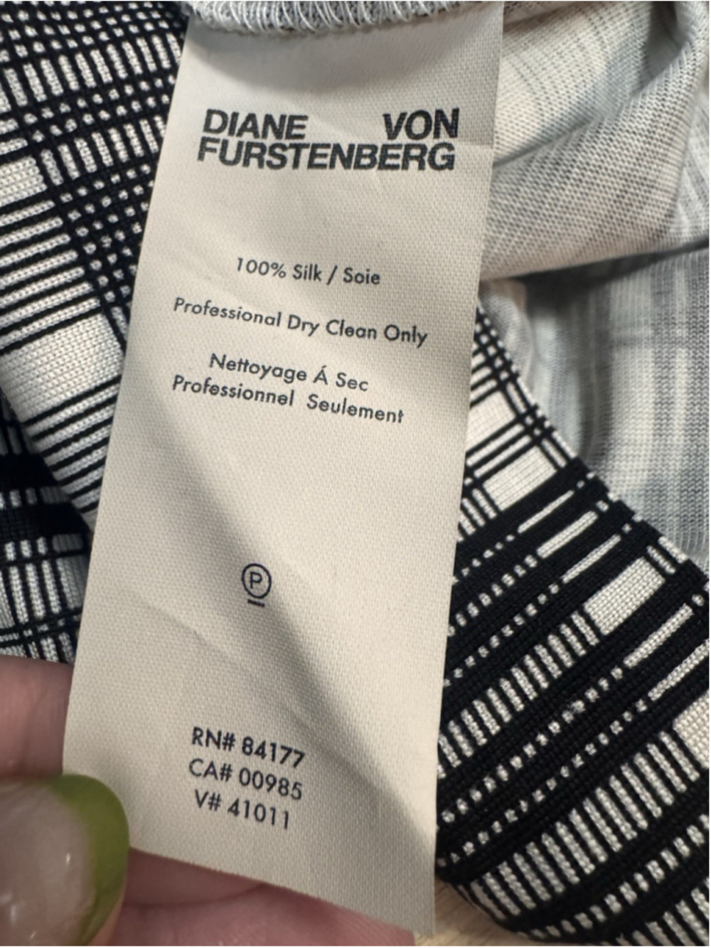 Diane Von Furstenberg Silk Wrap Black And White Plaid Romper Size 8 Classic - Picture 3 of 11